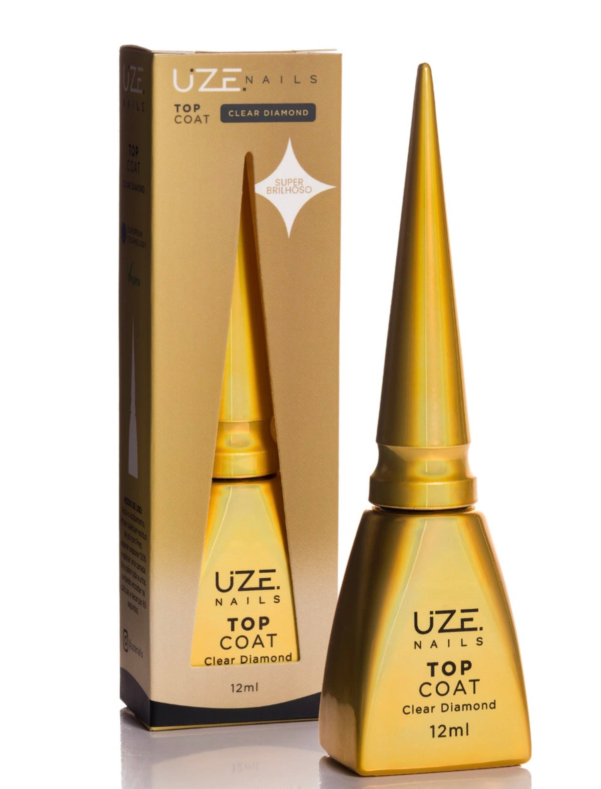 Top Coat Clear Diamond 12ml Uze Nails