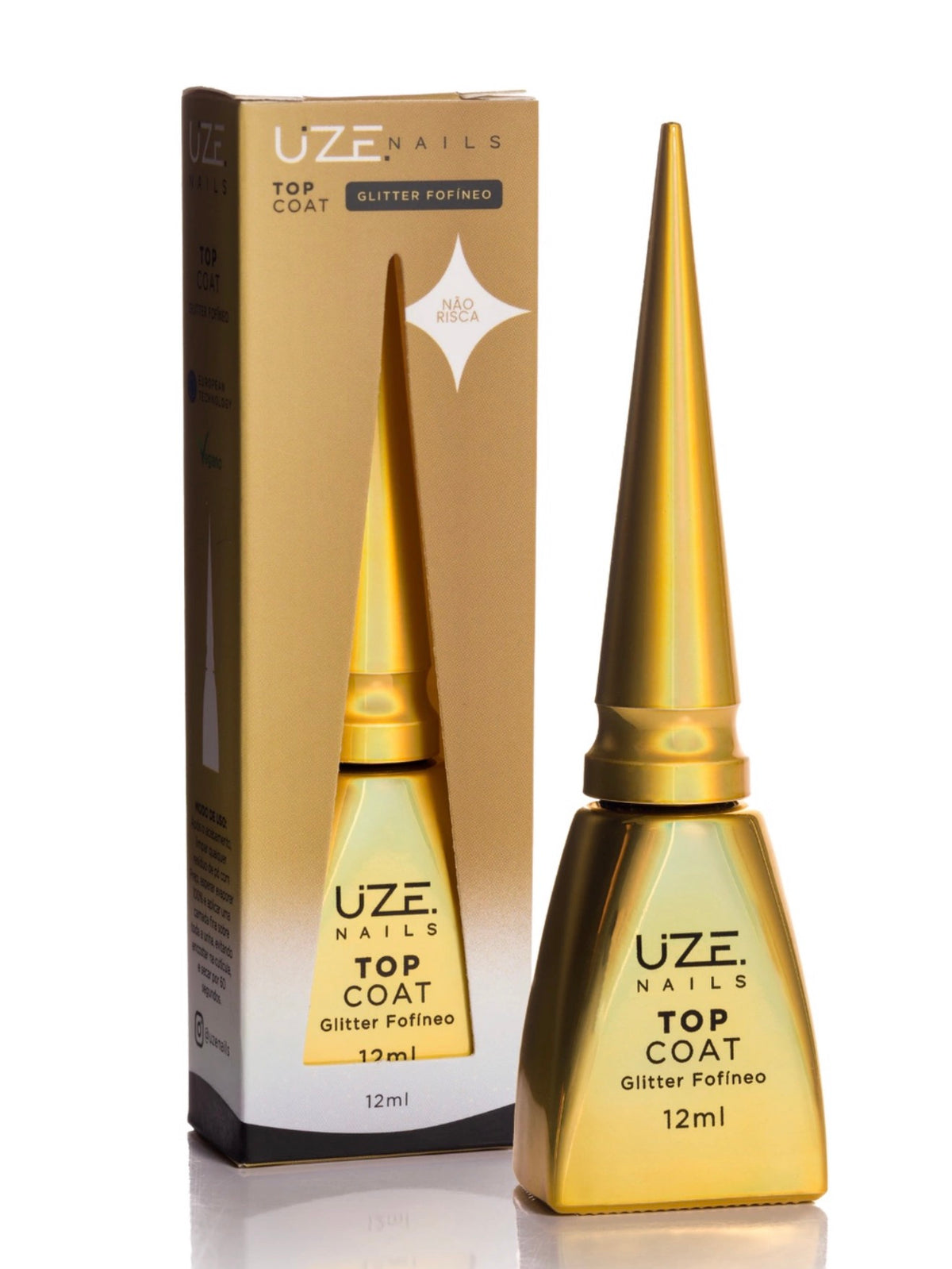 Top Coat Glitter Fofíneo 12ml Uze Nails